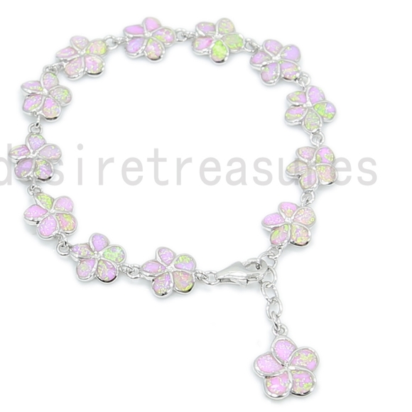 Sterling Silver opal plumeral Bracelet